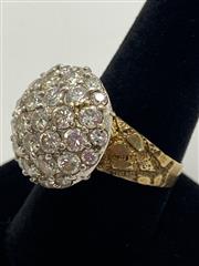 10K YELLOW GOLD CZ RING 7.6G SIZE 10